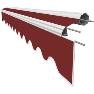 VANA Markisenstoff mit Volant für 3 x 2,5 m Markisen Ersatzstoff Markisentuch Bespannung Sonnenschutz fertig genäht Maß Tuch 2,82 x 2,5 m Volant 2,82 x 0,21 m Design SPD003