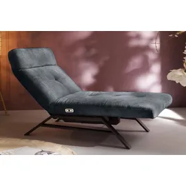 KAWOLA Relaxliege AMERIVA Polyester 80 x 110 x 158 cm Schwarz mit Kissen und Kopfteil
