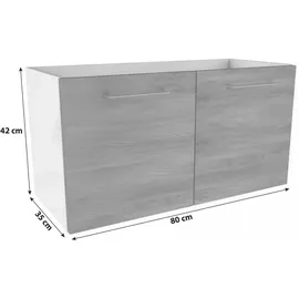 Fackelmann Waschtischunterschrank Lima 80 x 42 x 35 cm Weiß Matt
