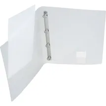 FolderSys Präsentationsringbuch A4, PP 25mm 4 Ringe, mit Taschen transparent,