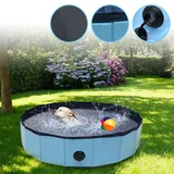Tolletour Hundepool Faltbar 160x30 Cm, Hunde Planschbecken & Badewanne, Swimmingpool Für Hunde & Haustiere