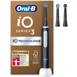 Oral-B iO Series 3 Plus Edition Elektrische Zahnbürste, Electric Toothbrush, PLUS 3 Aufsteckbürsten, 3 Putzmodi für Zahnpflege, Designed by Braun, TESTSIEGER Stiftung Warentest (12, 2024), Matt Black