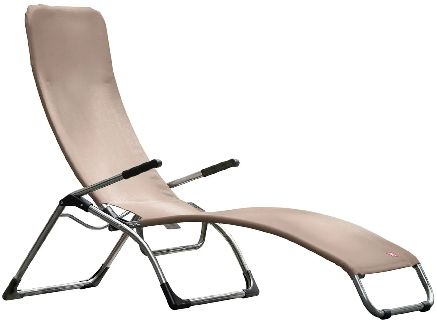 Gartenliege Samba aus Aluminium, modernes Design für Outdoor, taupe, verstellbare Sitz- und Liegeposition