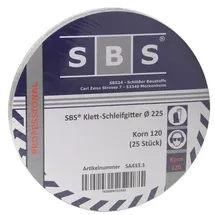SBS Schleifgitter Ø225 mm Korn 120 25 Stück