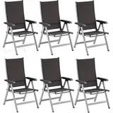 Kettler BasicPlus Klappsessel 61 x 65 x 109 cm silber/anthrazit 6 St.