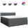 vidaXL Boxspringbett 180 x 200 cm Dunkelgrau