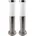 ETC Shop Sockelleuchte Edelstahl 7,6x45 cm 2er Set silber