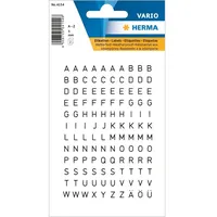 Herma Buchstaben Aufkleber 240 Stück 5 mm schwarz selbstklebend transparent