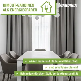 GARDINIA Schal mit Gardinenband, Dimout-Vorhang/Gardine, Blickdicht, Verdunkelnd, Beere, 140 x 245 cm, ENERGIESPAREN