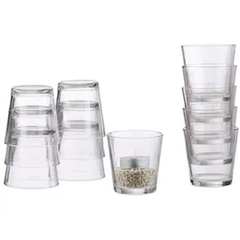 Relaxdays Teelichtgläser 12er Set Transparent
