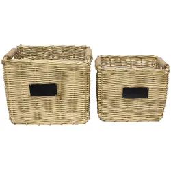 Pflanzkorb Weiden-Chic 2er Set Box Aufbewahrungskorb Schale Korb Aufbewahrung