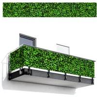MuchoWow© Balkon Sichtschutz Einseitig 80x500 cm Groß Terrassen Gartenzaun Balkonfächer ohne Bohren Wetterfest für Zaun Terrasse Balkonbespannung Seitenschutz Heg - Blätter - Natur