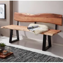 FineBuy Sitzbank TREE Braun 180 x 0 x 0 cm
