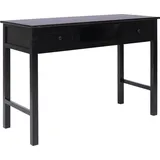 vidaXL Schreibtisch Schwarz 108x45x76 cm Massivholz Paulownia