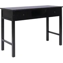 vidaXL Schreibtisch Schwarz 108x45x76 cm Massivholz Paulownia