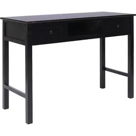 vidaXL Schreibtisch Schwarz 108x45x76 cm Massivholz Paulownia