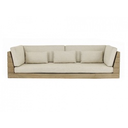 Apple Bee Sitz Long Island Sofa aus Teakholz coastal 219cm