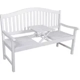 Garden Pleasure Gartenbank Singapur 985074 Weiß Holz 150,0 cm