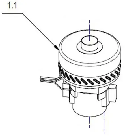 Motor Fimap Saugmotor 24V 310W H950 Fimap Zubehör und Ersatzteile für iMx