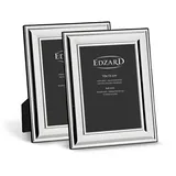 Edzard 2er-Set Bilderrahmen Sunset (10x15 cm), edel versilbert, anlaufgeschützt, Fotorahmen