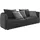 Designwerk Big-Sofa "New York, anmutendes Designsofa", schwarz (charcoal), B:253cm T:100cm, 100% Polyester, Sofas, Big-Sofa, mit schmaler Arm- & Rückenlehne