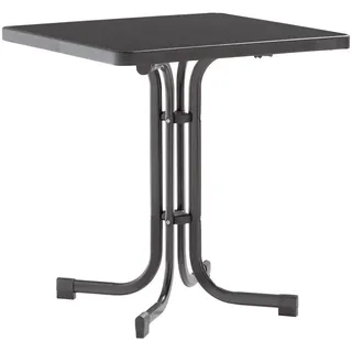 Sieger Boulevard-Klapptisch mit mecalit-Pro-Platte 70 x 70 x 72 cm eisengrau/schieferdekor anthrazit