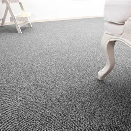 Andiamo Teppichboden ANDIAMO "Carlos, Feinschlinge, Gesamthöhe 6,5 mm, Made in Netherlands", grau, B:400cm L:250cm, Polypropylen, Teppiche, melierte Optik, Breite 200, 400 cm oder 500 cm, strapazierfähig
