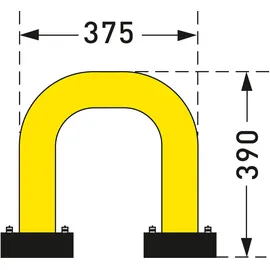 MORAVIA Rammschutz-Bügel Black Bull SWING für außen zum Aufdübeln 390 x 375 mm