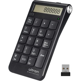 Ultron UN2 kabelloser Nummernblock & Taschenrechner schwarz, USB (364181)
