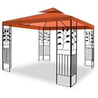 habeig Pavillon 100% Wasserdicht Toskana Metallpavillon 3x3m inkl. Dach wasserfest, 100% Wasserdicht orange