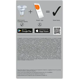 LEDVANCE SMART+ WiFi Technologie, Sockel GU10 Lichtfarbe änderbar (2700-6500K), Dimmbar, ersetzt Reflektorlampen mit 40 W,