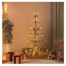 vidaXL Metall-Weihnachtsbaum Schwarz 140 cm