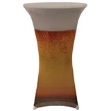 EXKLUSIV HEIMTEXTIL Stehtischhusse Stretch für Bistrotisch Motiv Ø 60-65x110-120 cm Bierglas