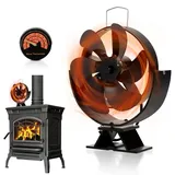 Ofenventilator, Thermischer Ventilator, 6 Flügel, Rotierender Kaminventilator Für Holzofen, Gaskamin, Mit Überhitzungsschutz