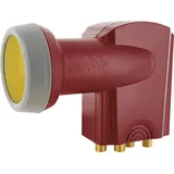 Schwaiger SPS7944R531 Quad-LNB Feedaufnahme: 40mm Wetterschutz, Ziegelrot