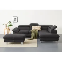 COTTA Ecksofa, Kopfteilverstellung, optional Schlaffunktion & Bettkasten braun