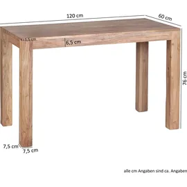 KADIMA DESIGN MUMBAI 120 x 76 x 60 cm dunkel-braun/beige
