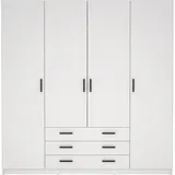 VCM Spell B183 cm 4 Türen und 3 Schubladen weiß.