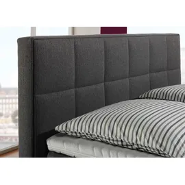 Home Affaire Boxspringbett HOME AFFAIRE "Casano", grau (anthrazit), B:172cm L:215cm, Strukturstoff-Bezug (100% Polyester), Komplettbetten, Boxspringbett, mit feiner Steppung, in 3 Matratzenarten, 2 Härtegraden und 5 Farben