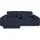best mobilier Garance – Ecksofa beidseitig montierbar - 4-sitzer – aus Cord Nachtblau