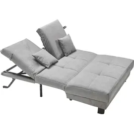 Ell + Ell Schlafcouch Polyester 2-Sitzer Grau