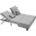 Ell + Ell Schlafcouch Polyester 2-Sitzer Grau