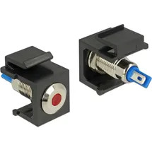 DeLock Keystone LED flach rot 6 V, schwarz