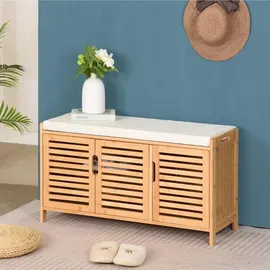 ad.con Schuhbank 50 x 90 x 35 cm gepolstert / beige