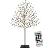 monzana Kirschblütenbaum 180 cm 200 LED Warmweiß 180cm In-/Outdoor - Fernbedienung