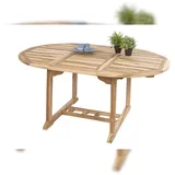möbelliebling Gartentisch ausziehbar 120-170 x 75 cm Beige