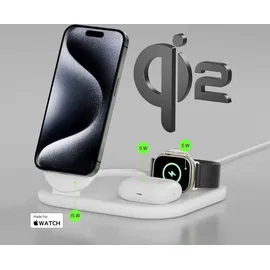 Belkin BoostCharge Qi2 15W magn.Ladestation weiß