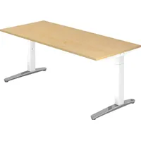 Hammerbacher Schreibtisch C-Fuß Ahorn / Weiß