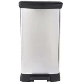 Curver Tretmülleimer Deco 50 L Silbern