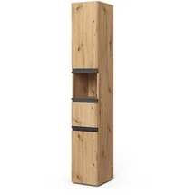 Vicco Torren 30 x 181 cm Hochschrank 2-türig Braun Holz